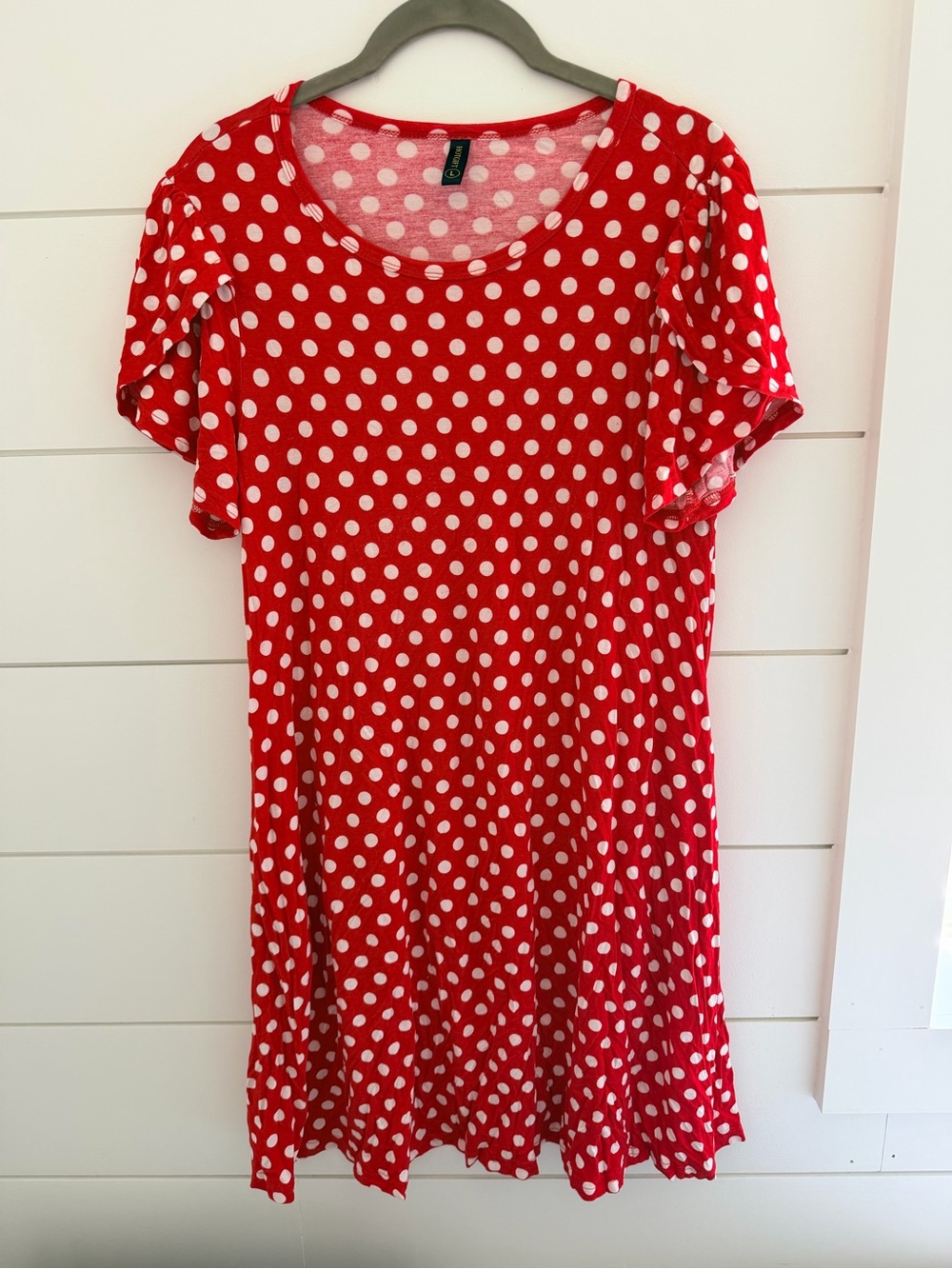 Disney Red Polka Dot Short Sleeve Dress